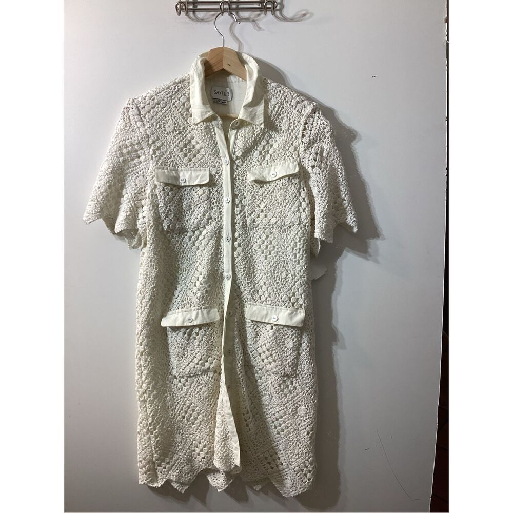 Saylor Aries Diamond‎ Crochet Mini Dress size XS - Picture 8 of 16